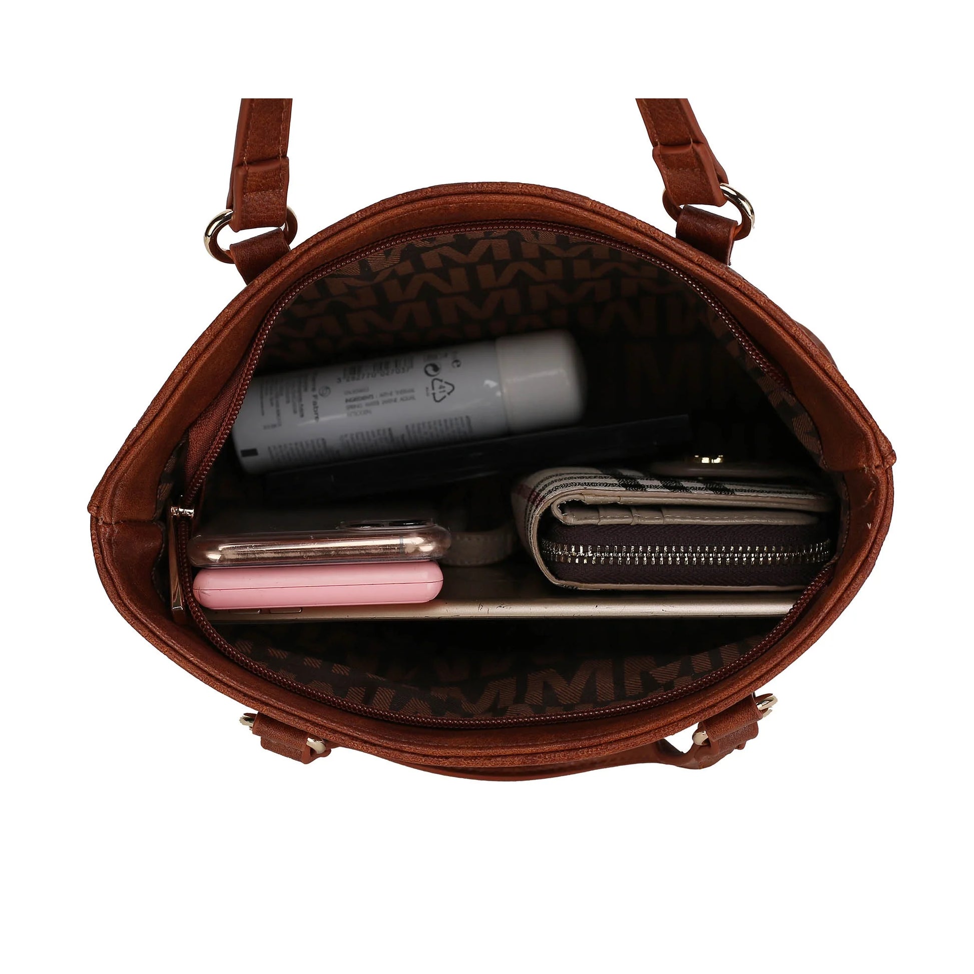 Alexy Women'S Tote Bag, Small Tote Bag, Pouch Purse & Wristlet Wallet Bag 4 Pcs Handbag Set by Mia K - Burgundy