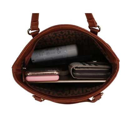 Alexy Women'S Tote Bag, Small Tote Bag, Pouch Purse & Wristlet Wallet Bag 4 Pcs Handbag Set by Mia K - Burgundy