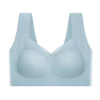 Seamless Push-Up Mesh Patchwork Bralette